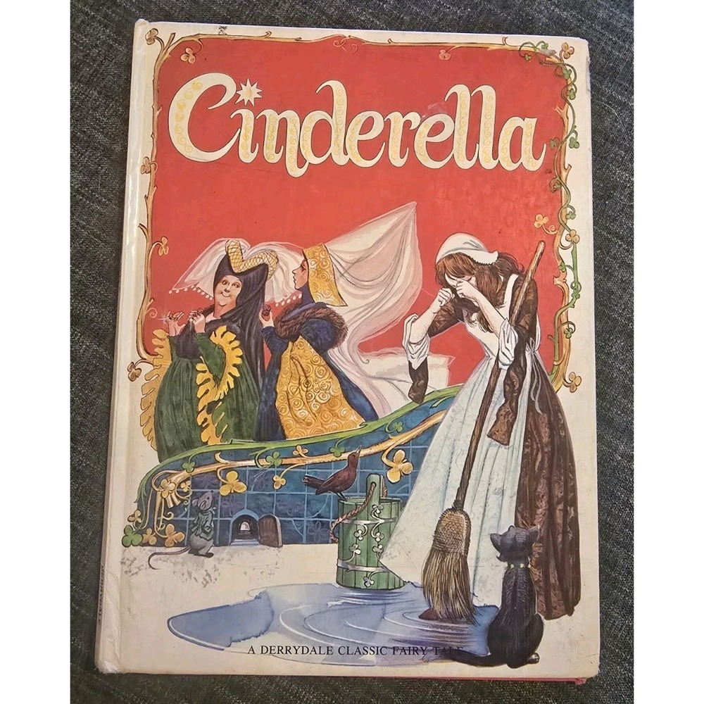 Cinderella Derrydale Classic Fairy Tale Vintage Children Book 1980 Illustrated